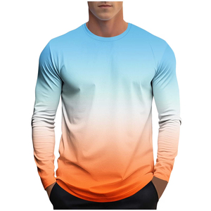 Men Quick Dry Long Sleeve Shirt Moisture Wicking Sun Protection Gym Wear Weightlifting T-Shirt For Workout <b>BY</b> Pakistan - Product Image 1