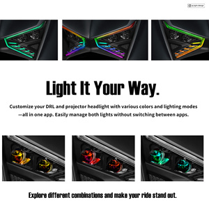 Feux de jour à LED RGB personnalisés XMAX, modification fabriquée à Taïwan, conception AJ Light, haute luminosité, 2 lentilles, phare avant PnP - Product Image 5