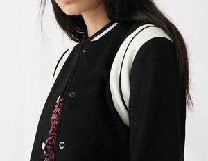 Chaqueta de moda de equipo universitario para mujer, traje de retales de nuevo estilo, Chaquetas deportivas de béisbol de ajuste holgado, 2022 - Product Image 6