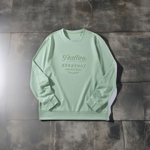 Sudadera con capucha con relieve Premium 3D personalizada de Color sólido liso para hombre, ropa de calle térmica de algodón grueso para hombre, sudaderas con capucha con estampado en 3D para hombre - Product Image 1