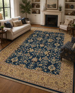 Alfombra de Lana Estilo Khotan, Diseño Tradicional, Hecha a Mano por Artesanos, Alfombra Vintage para Decoración del Hogar, Lana Natural y Algodón - Product Image 3