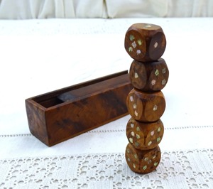 Jeu de dés en bois de haute qualité et ensemble de jeux de société traditionnels avec boîte de rangement pour enfants et adultes, objet de collection décoratif - Product Image 5