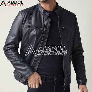 High Quality Leather Winter Jacket Casual Streetwear Zipper Design Wind Resistant Winter Fashion Jacket For Riding - Product Image 2