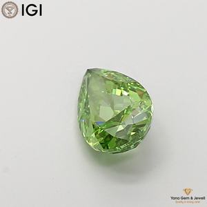 Diamante Cultivado en Laboratorio con Certificado IGI, Color Verde Intenso, Claridad VVS2, Corte Pera de 2.00 Quilates, Ideal para Anillo Solitario - Product Image 3