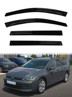 Déflecteurs de vitres de voiture Volkswagen Golf Variant GCS 2022+, pare-soleil en acrylique, pare-pluie, visière de fenêtre, 4 pièces, double adhésif 3M