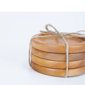 [BEST SELLING] | Customized Wooden Coasters Solid Beech Wood <b>Pad</b> For Mug Glass Beverage <b>Heat</b> Resistance <b>Pad</b> from Vietnam - Product Image 6