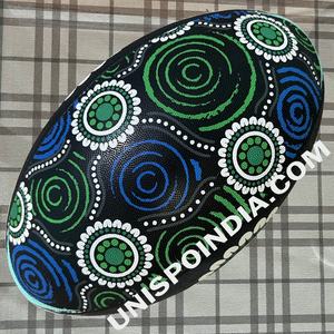 Branded Inflatable rugby <b>ball</b> fully hand sewn <b>fitted</b> with bladder with long lasting grip for professional use - Product Image 5