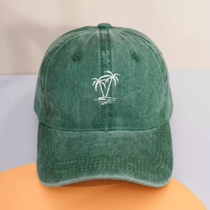 Gorra de Béisbol Vintage Unisex de Algodón Ajustable sin Estructura, Estilo Dad Hat, Teñida y Desgastada, para Deporte, en Blanco, Lavada, Venta al por Mayor OEM ODM - Product Image 3