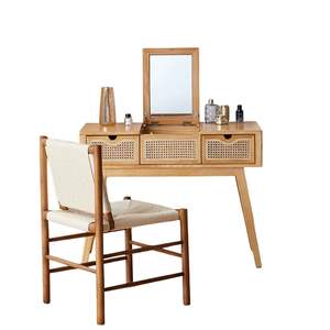 Meuble-lavabo moderne en chêne et rotin pour salle de bain, meuble de rangement durable, vente en gros, usine de Hanoi, prix compétitifs - Product Image 1