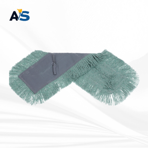 A&S Durable 5x32 Mint Dust <b>Mop</b> with Synthetic Cotton Fibers Cut-End Design and Medium Grey Backing for Multi-Floor Cleaning - Product Image 1