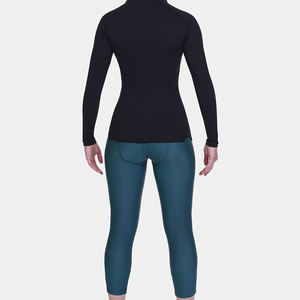 Leggings Capri de Cintura Alta para Mujer, Color Sólido, Tejido Elástico, Deportivos, Sin Costuras, Material de Spandex y Nailon, para Todas las Temporadas - Product Image 2