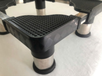 Support de base pour lave-linge à tambour PH-03, robuste, capacité de charge de 300 kg, piédestal anti-vibration, réglable, 4 pieds, cadre de support noir