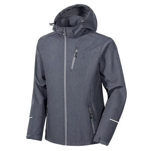 Veste softshell imperméable et coupe-vent pour homme, col montant en toile, fermeture éclair, légère, pour sports de plein air, hiver - Product Image 3