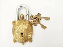 Candado de Latón con Forma de Tortuga, Estilo Vintage, Candado de Seguridad con 2 Llaves para Decoración del Hogar, Uso Coleccionable - Product Image 4