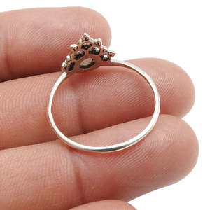 Minimalist Crown Design <b>Ring</b> <b>Crafted</b> From 925 Sterling Silver Fine Bohemian <b>Ring</b> Comes With Brilliant Round Cut Druzy Gemstone - Product Image 3