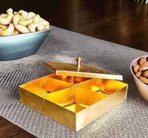 Premium Handcrafted Iron Spice <b>Box</b> Decorative Lid Multi Compartment Masala Storage Container Traditional Kitchen Seasoning Food - Product Image 3