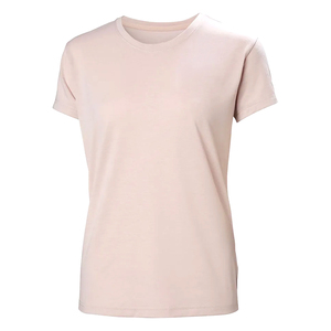 Camiseta de Algodón Suave Sostenible para Mujer, Fabricada en Fábrica, de Color Liso, Manga Corta, Cuello Redondo, Informal - Product Image 1