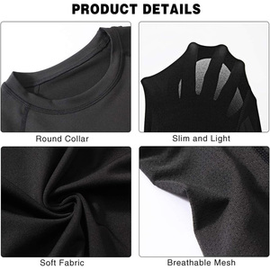 Chemise de compression respirante à manches longues pour homme, logo personnalisé, tissu anti-humidité, vêtements de sport pour la salle de sport et les séances de fitness - Product Image 2