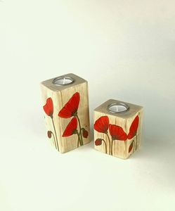 Nuevo diseño de portavelas con base de madera impresa para el hogar, bodas, festividades, soporte de velas personalizado para decoración de mesa y uso en aromaterapia. - Product Image 4