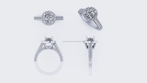 Plata de Ley 925 original para mujer, diseño de Halo redondo, moissanita, chapado en oro, promesa de compromiso, dijes únicos, anillo de diamante, regalo - Product Image 4