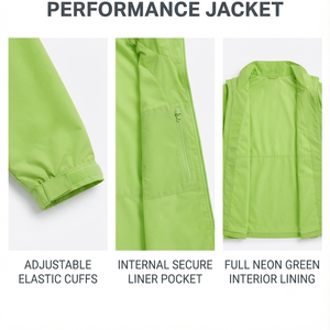 Men's Hooded <b>Waterproof</b> <b>Jacket</b> Full Sleeve Zipper Closure Solid Color Polyester Material Winter Outdoor Wear Regular Fit - Product Image 3