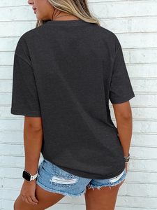 Nouveaux T-shirts tendance pour femmes 100% coton, imprimés graphiques DTF, col rond, t-shirts d'été, coupe ample, manches courtes - Product Image 6