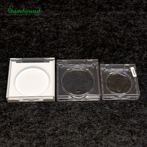 Manufacturer Custom Empty 5G Cosmetics Storage Transparent Single Pan Highlighter Boxes Black PET <b>Plastic</b> Blush <b>Container</b> OEM - Product Image 1