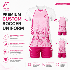 Ensemble d'uniformes de volley-ball personnalisés pour femmes, maillot de volley-ball rose sublimé, respirant, séchage rapide, vêtements de sport d'équipe pour l'entraînement - Product Image 5