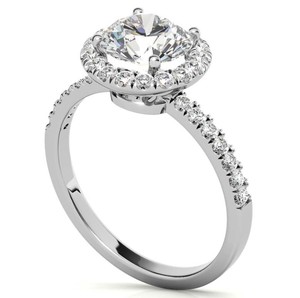 Moissanite <b>Ring</b> 925 Sterling <b>Silver</b> White Gold Plated Luxury <b>Solitaire</b> Engagement Party Bridal Wedding Promise Anniversary - Product Image 1