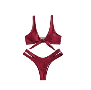 Women's One-piece V-neck Polyester/Nylon Swimming Suit Breathable & Quick Dry High Quality Workout Swimwear - Product Image 1