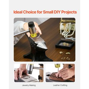 Incudine in Acciaio Fuso a Corno Singolo da 25 libbre, Alta Durezza, Robusta, con Corno Arrotondato, Strumento per Fabbri, Base Stabile per Lavorazione del Metallo - Product Image 6