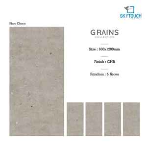Carrelage en porcelaine Pluro Choco 600x1200mm, imitation pierre mate, pour murs et sols intérieurs, résistant aux acides, antibactérien, antidérapant - Product Image 3