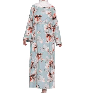 Fashionable Printing Fancy Women Abayas Long Dress Hijab Stylish Arabic Turkish Casual Wear Islamic Women Abayas Breathable - Product Image 3