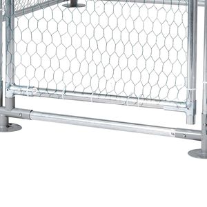 Grande Pollaio in Metallo 9.8x6.5x6.5ft con Tetto a Cupola, Recinto per Galline con Copertura e Chiusura di Sicurezza per Fattorie - Product Image 5