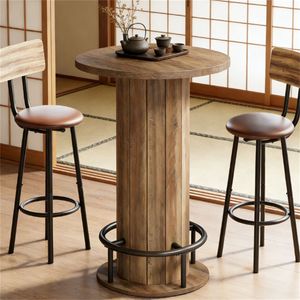 "Space-saving <b>Bar</b> <b>Table</b> <b>Round</b> or Coffee <b>Table</b> Versatile Design (<b>table</b> Only)" - Product Image 2