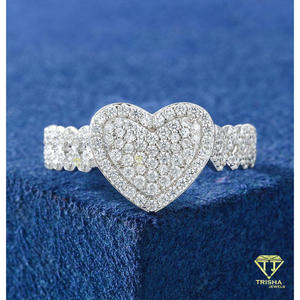 Heart Shape VVS Moissanite <b>Ring</b> 925 Sterling <b>Silver</b> Romantic <b>Statement</b> Design Engagement Wedding Jewelry For Women Luxury Gift - Product Image 1