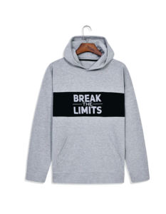 Sweat à capuche personnalisé de haute qualité avec impression de logo, patchwork en polaire, coupe oversize unisexe, passepoil anti-boulochage, 100% coton - Product Image 1