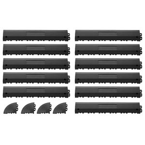 Kit di Transizione per Bordi da 11 Pezzi, Durevole e Facile da Installare, per Protezione di Aree Umide, Accessori per Pavimentazione in PP - Product Image 1