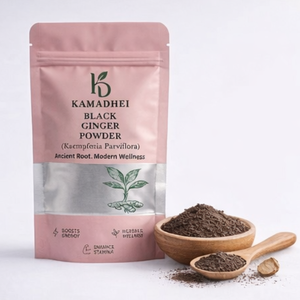 Polvo de raíz de jengibre negro 100 g |   Kaempferia Parviflora Pura de Alta Calidad, Jengibre Joven Sin Químicos, Secado Naturalmente, Energético - Product Image 1