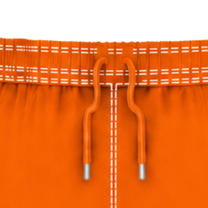 Bright <b>Orange</b> White Rugby <b>Shorts</b> Elastic Waist Drawstring Athletic Performance Training Match Team Sportswear Lightweight Rugby - Product Image 5
