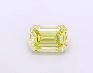 Magnifique diamant de laboratoire jaune fantaisie de 1,06 ct, taille émeraude, clarté VS1, polissage excellent, pour inventaire de marques de joaillerie fine, expédition. - Product Image 1
