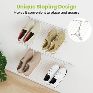 Juego de 2 Estantes Metálicos de Pared para Zapatos - Zapateros - Product Image 6