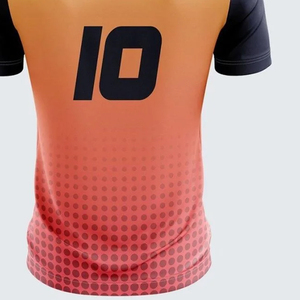 Maillot de football personnalisé imprimé par sublimation, uniforme d'équipe respirant, anti-humidité, séchage rapide, polyester, coupe courte, directement de l'usine - Product Image 6