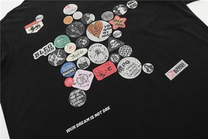 เสื้อยืดแขนสั้นผู้ชายทรงปกติ ผ้าฝ้าย 100% หนัก 260GSM ซักย้อมสีแบบวินเทจ พิมพ์โลโก้ เนื้อผ้านุ่ม สวมใส่สบาย สีพื้น - Product Image 6