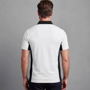 Polo de Manga Corta Blanco para Hombre con Estampado de Logotipo de Llama, Corte Casual de Algodón Tejido - Product Image 2