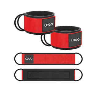 Correas de tobillo para levantamiento de pesas en el gimnasio, material de neopreno y algodón, correa ajustable, diseño OEM, correas de soporte para tobillo, tobilleras para levantamiento en el gimnasio. - Product Image 6