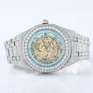 Montre mécanique automatique haut de gamme pour homme, montre-bracelet de luxe squelette en acier inoxydable étanche pour affaires, montre-bracelet personnalisée - Product Image 1