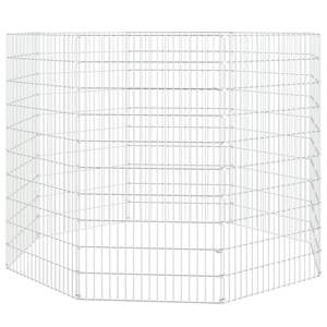 Enclos pour animaux en fer galvanisé argenté, cage pour animaux de compagnie, 21,3 x 39,4 po par panneau - Product Image 2