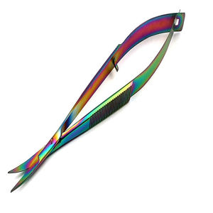 Premium Durable Curved Sharp Stainless Steel Spring Action Scissors Cuticle Nail Eyebrow Trimming Precision Professional Beauty - Product Image 3