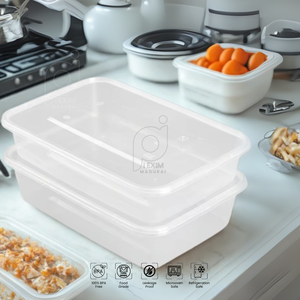 Contenedores de plástico para preparación de comidas, proveedor mayorista sin BPA | Contenedores de almacenamiento de alimentos reutilizables para llevar | Comida desechable sin BPA - Product Image 6